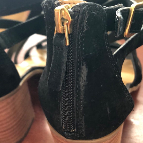 Franco Sarto Hachi Suede Block Heels Size 8 1/2 - Picture 3 of 8